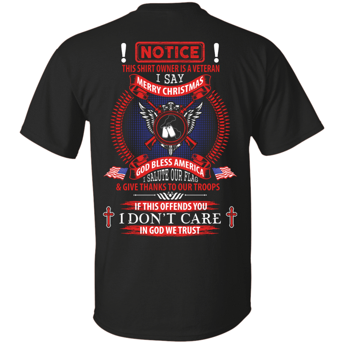 Notice This Shirt Owner Is A Veteran-T-Shirt & Hoodie-Classic T-Shirt-Black