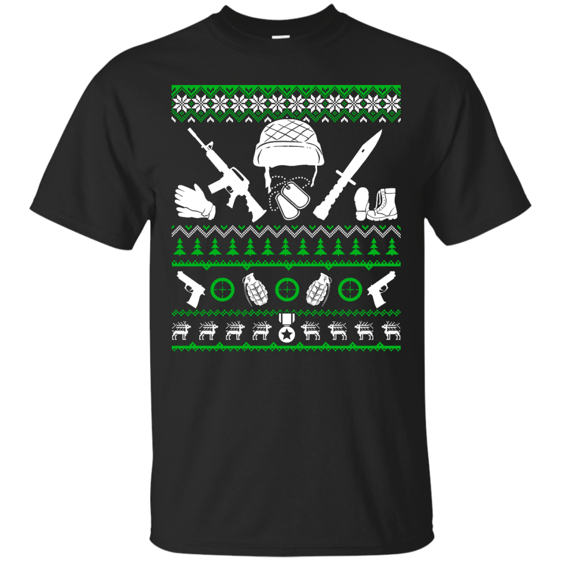 Veteran Christmas Sweater-T-Shirt & Hoodie-Classic T-Shirt-Black