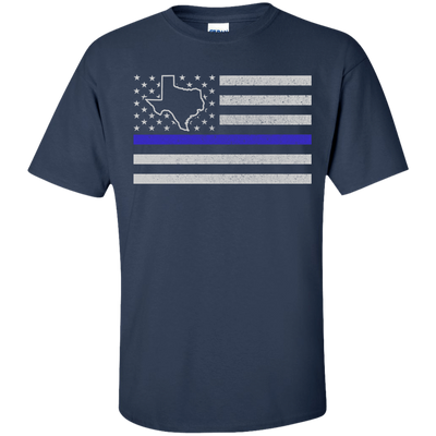 Texas Thin Blue Line Police State-T-Shirt & Hoodie-Classic T-Shirt-Navy