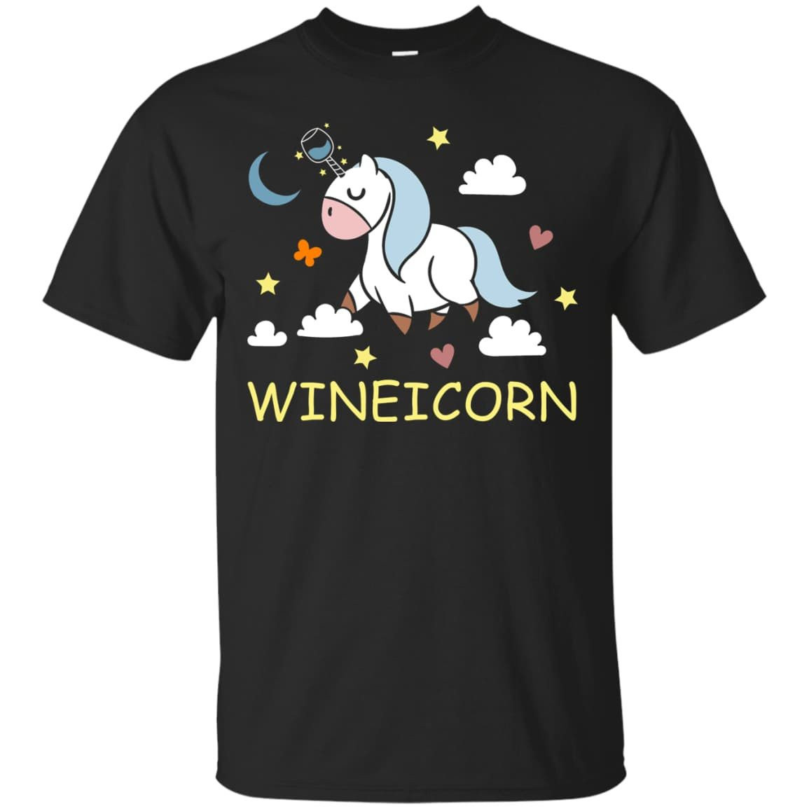 Funny Wine Unicorn Wineicorn-T-Shirt & Hoodie-Classic T-Shirt-Black