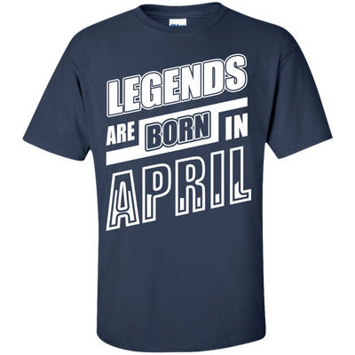 Legends are born in APRIL-T-Shirt & Hoodie-Classic T-Shirt-Navy