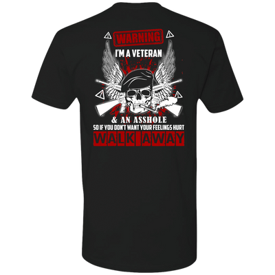 I'm A Veteran And An A**hole-T-Shirt & Hoodie-Premium T-Shirt-Black