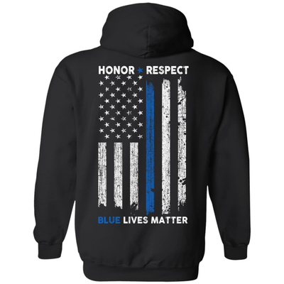Honor and Respect Police Week-T-Shirt & Hoodie-Pullover Hoodie-Black