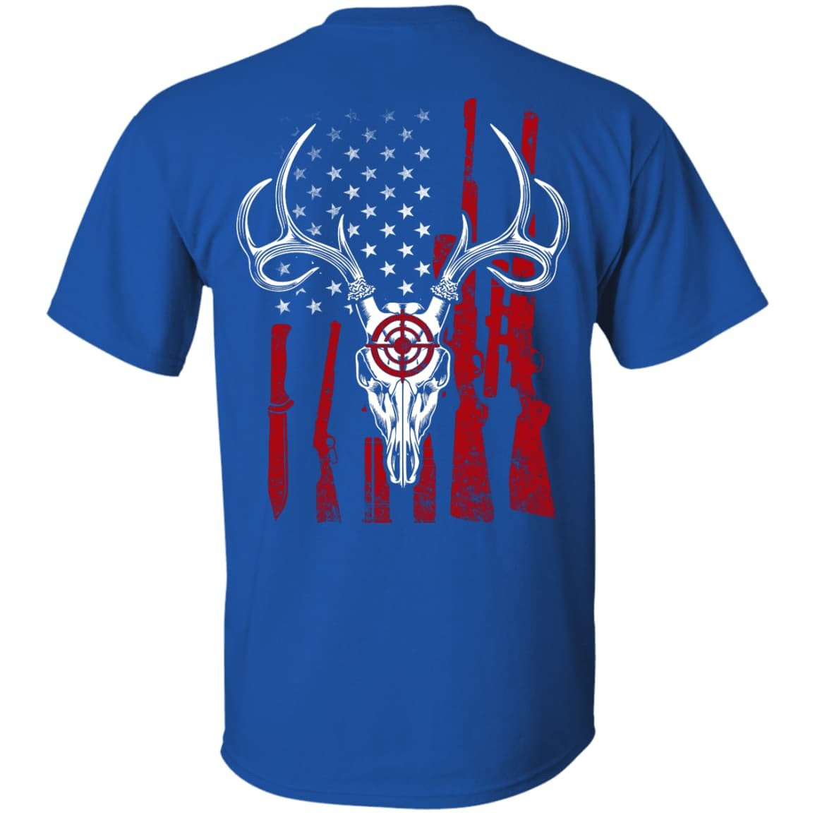 Deer Hunting American Flag-T-Shirt & Hoodie-Classic T-Shirt-Royal