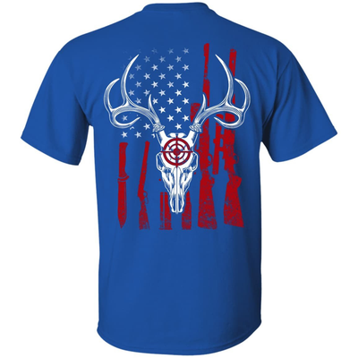 Deer Hunting American Flag-T-Shirt & Hoodie-Classic T-Shirt-Royal