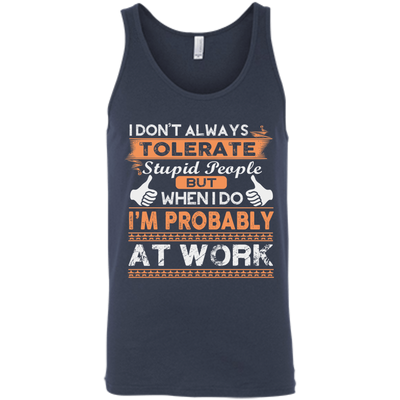 Stupid People At Work-T-Shirt & Hoodie-Unisex Tank-Navy