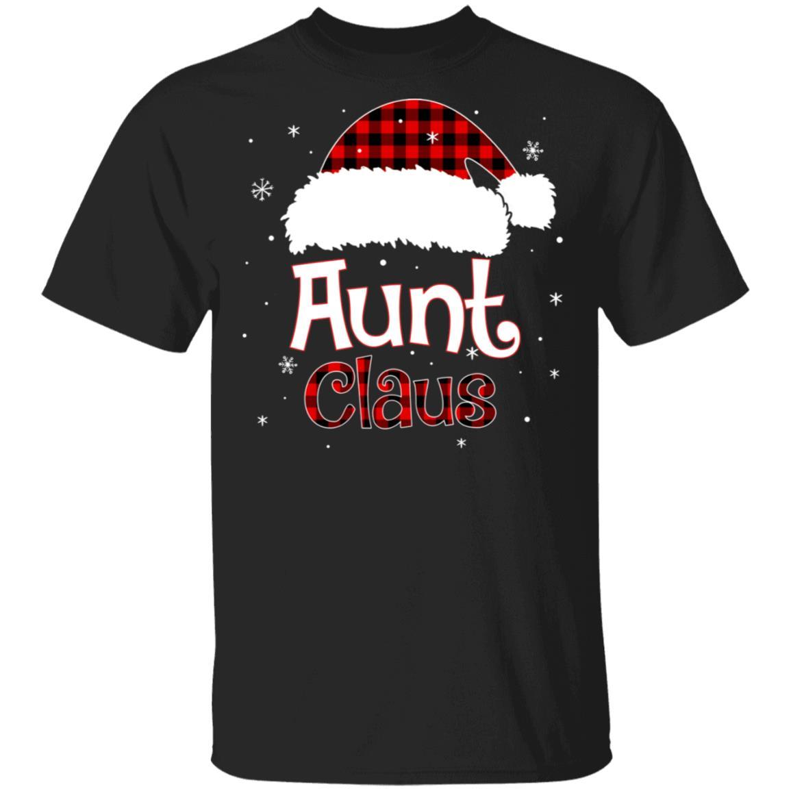 Santa Aunt Claus Red Plaid Family Pajamas Christmas Gift