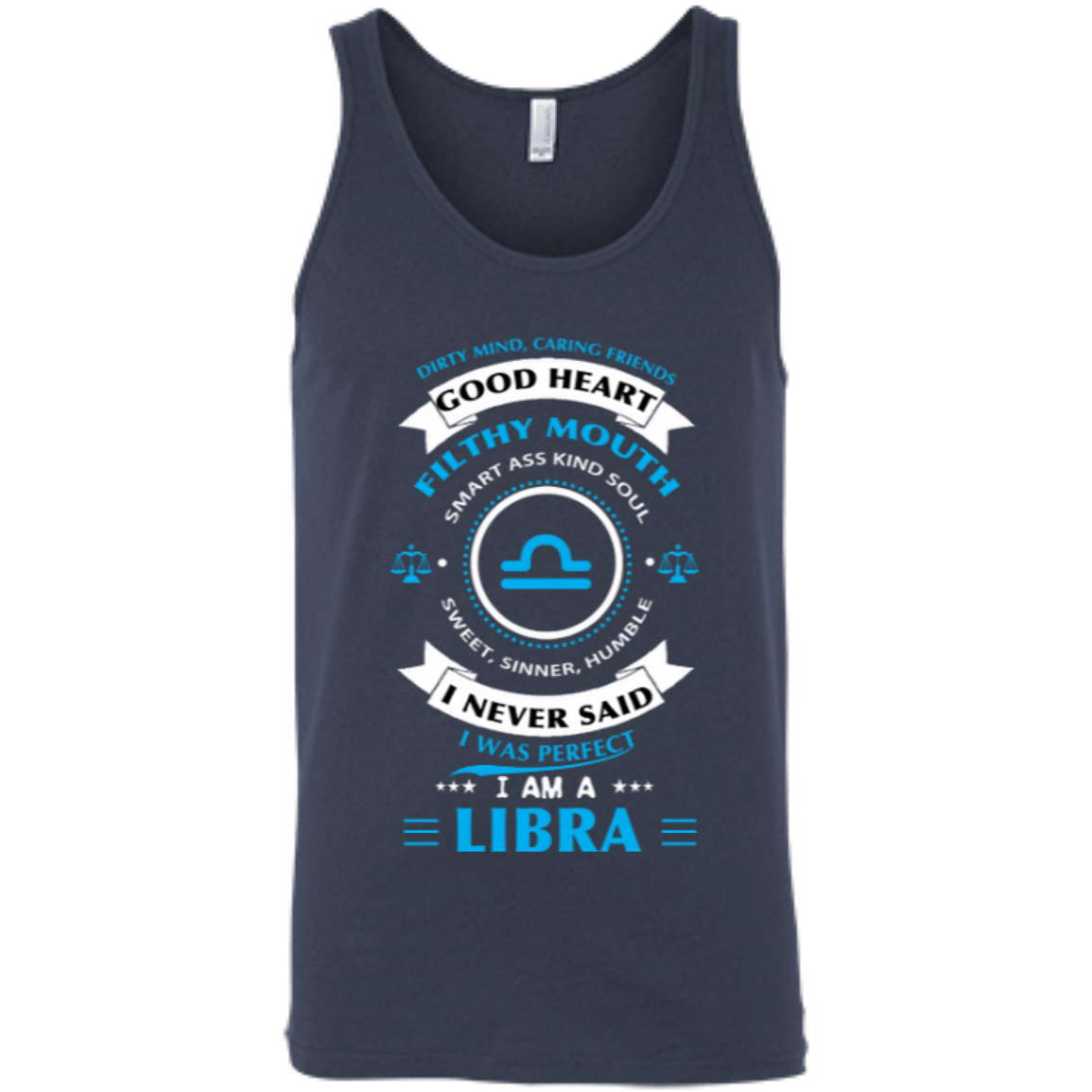 I'm A Libra-T-Shirt & Hoodie-Unisex Tank-Navy