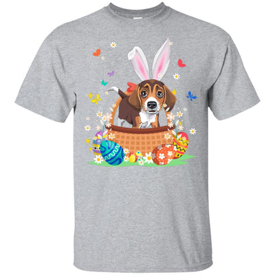 Beagle Bunny Hat Rabbit Easter Eggs-T-Shirt & Hoodie-Classic T-Shirt-Sport Grey