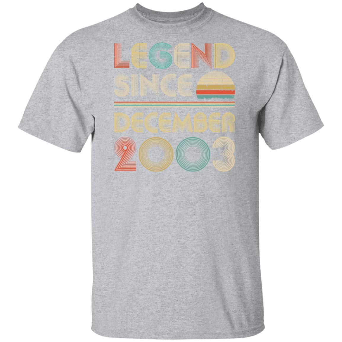 Legend Since December 2003 Vintage 18th Birthday Gifts-T-Shirt & Hoodie-Classic T-Shirt-Sport Grey