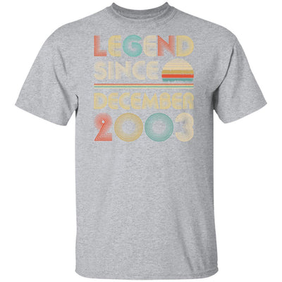 Legend Since December 2003 Vintage 18th Birthday Gifts-T-Shirt & Hoodie-Classic T-Shirt-Sport Grey