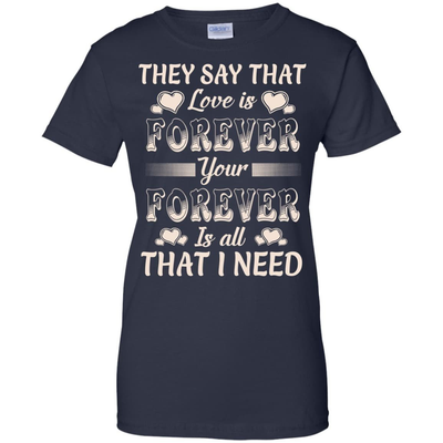 Forever Is All That I Need-T-Shirt & Hoodie-Women's T-Shirt-Navy