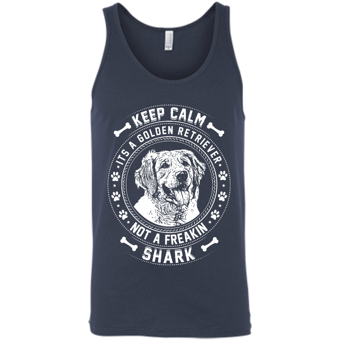 Keep Calm It's A Golden Retriever Not A Freaking Shark-T-Shirt & Hoodie-Unisex Tank-Navy