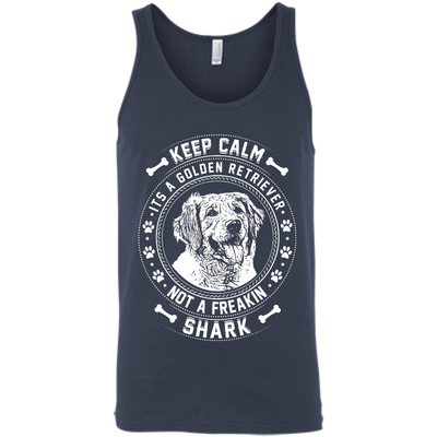 Keep Calm It's A Golden Retriever Not A Freaking Shark-T-Shirt & Hoodie-Unisex Tank-Navy