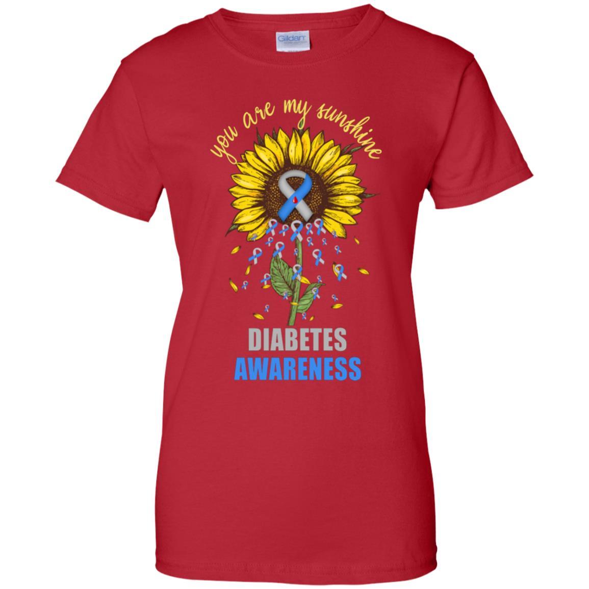 You Are My Sunshine Diabetes Awareness-T-Shirt & Hoodie-Women's T-Shirt-Red