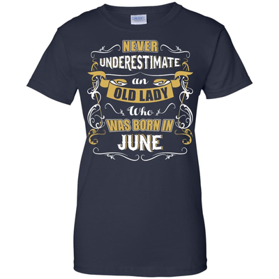 An Old Lady Who Was Born In June-T-Shirt & Hoodie-Women's T-Shirt-Navy