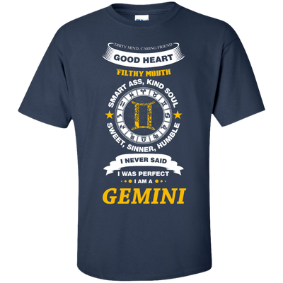 I Never Said I Was Perfect I Am A GEMINI-T-Shirt & Hoodie-Classic T-Shirt-Navy