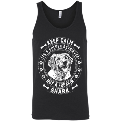 Keep Calm It's A Golden Retriever Not A Freaking Shark-T-Shirt & Hoodie-Unisex Tank-Black