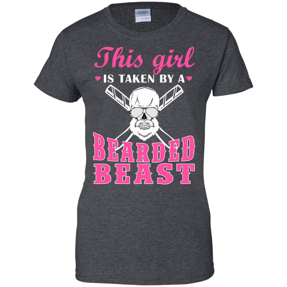 This Girl Is Taken By A Bearded Beast-T-Shirt & Hoodie-Women's T-Shirt-Dark Heather
