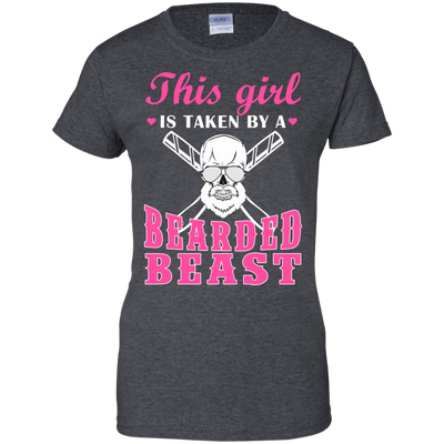 This Girl Is Taken By A Bearded Beast-T-Shirt & Hoodie-Women's T-Shirt-Dark Heather