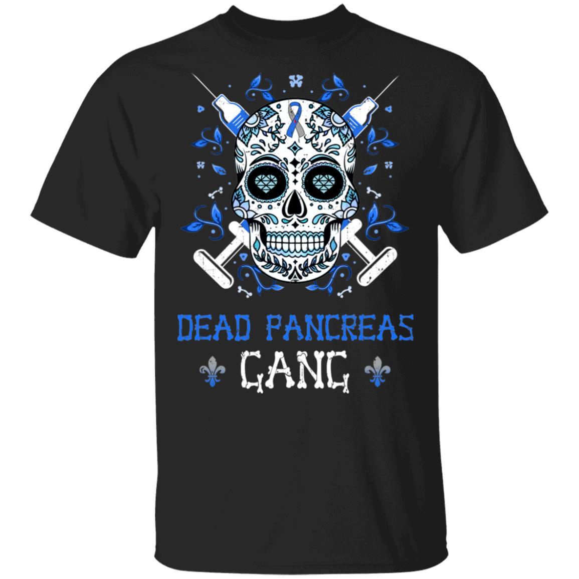 Dead Pancreas Gang Skull Diabetes Awareness Gifts-T-Shirt & Hoodie-Classic T-Shirt-Black