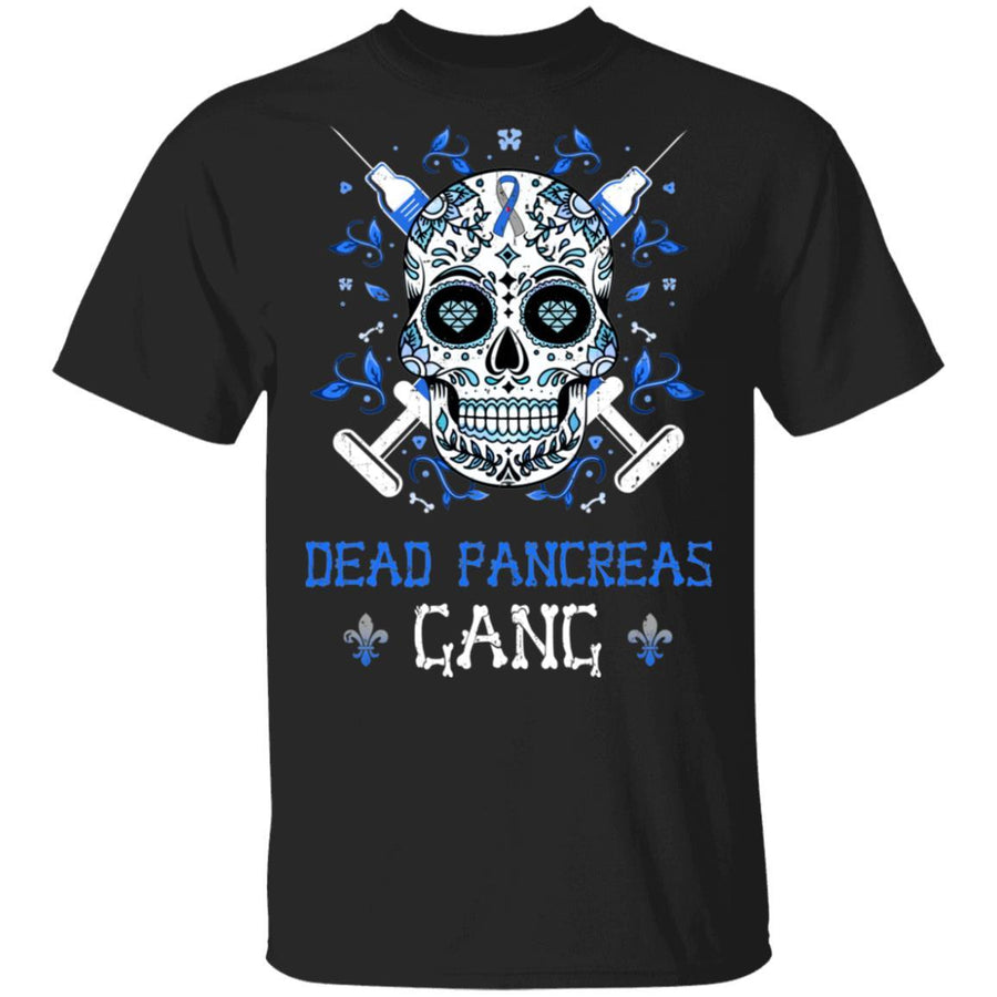 Dead Pancreas Gang Skull Diabetes Awareness Gifts-T-Shirt & Hoodie-Classic T-Shirt-Black