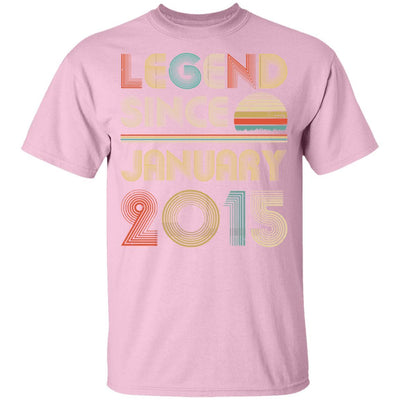 Legend Since January 2015 Vintage 6th Birthday Gifts Youth-Youth Shirt-Youth T-Shirt-Light Pink