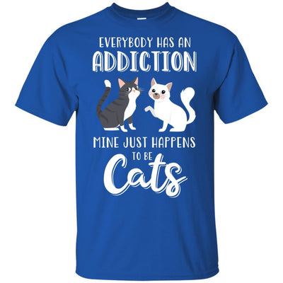 Everybody Has An Addiction Mine Just Happens To Be Cats-T-Shirt & Tank Top-Classic T-Shirt-Royal
