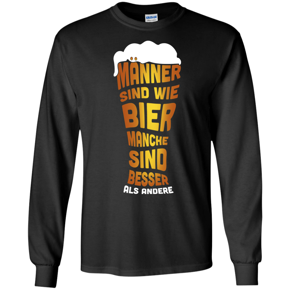 M‚àö¬ßnner Sind Wie Bier Manche Sind Besser Als Andere-T-Shirt & Hoodie-Long Sleeve T-Shirt-Black
