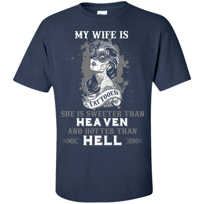 My Wife Is Tattooted-T-Shirt & Hoodie-Classic T-Shirt-Navy