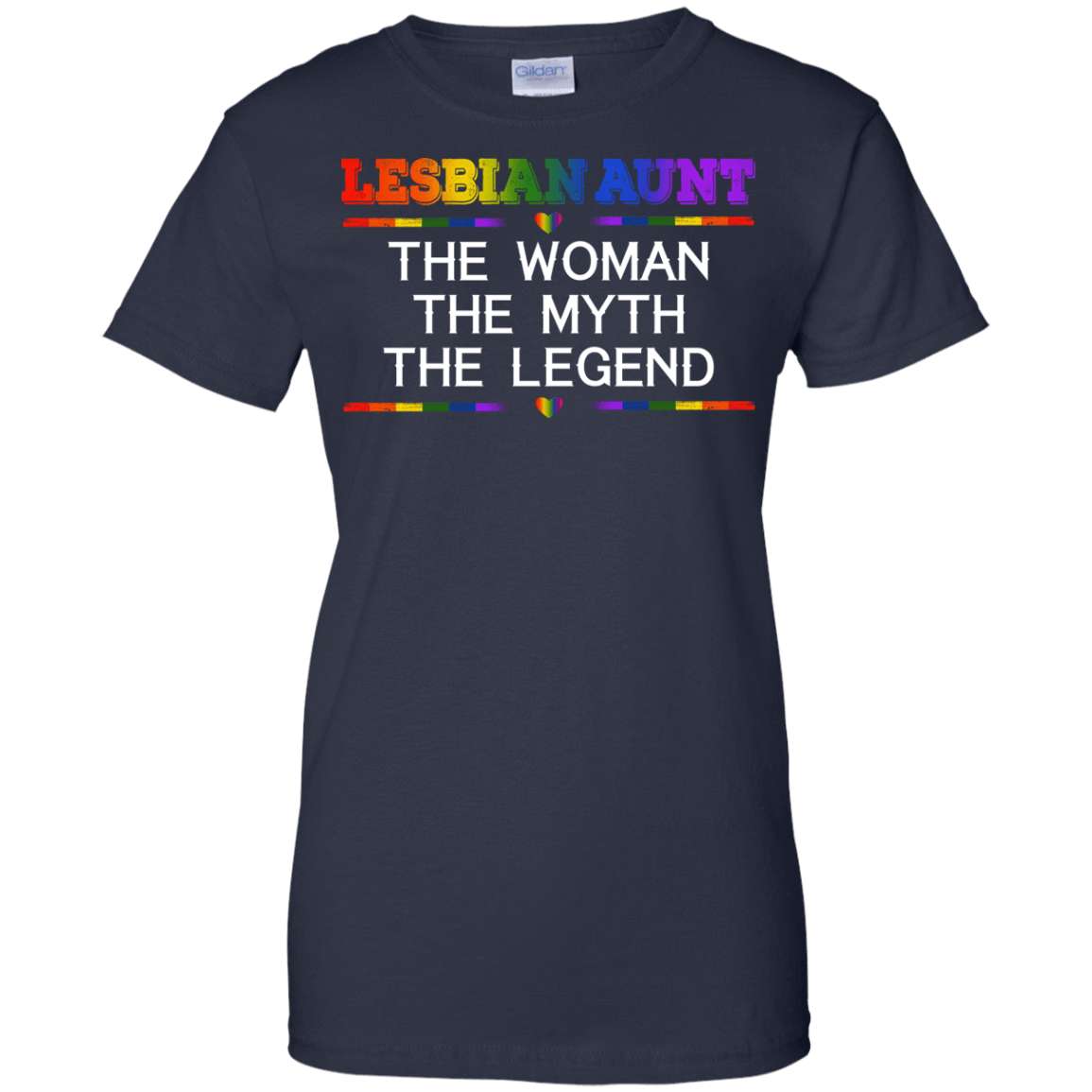 Lesbian Aunt The Woman The Myth The Legend-T-Shirt & Hoodie-Women's T-Shirt-Navy