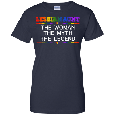 Lesbian Aunt The Woman The Myth The Legend-T-Shirt & Hoodie-Women's T-Shirt-Navy