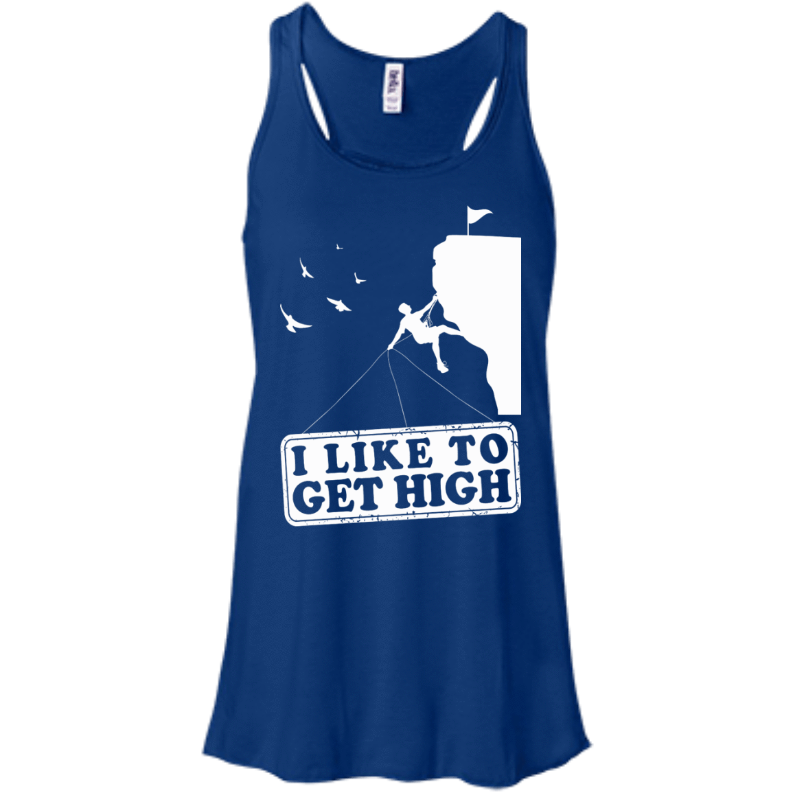 I Like To Get High-T-Shirt & Hoodie-Women's Flowy Racerback Tank-True Royal