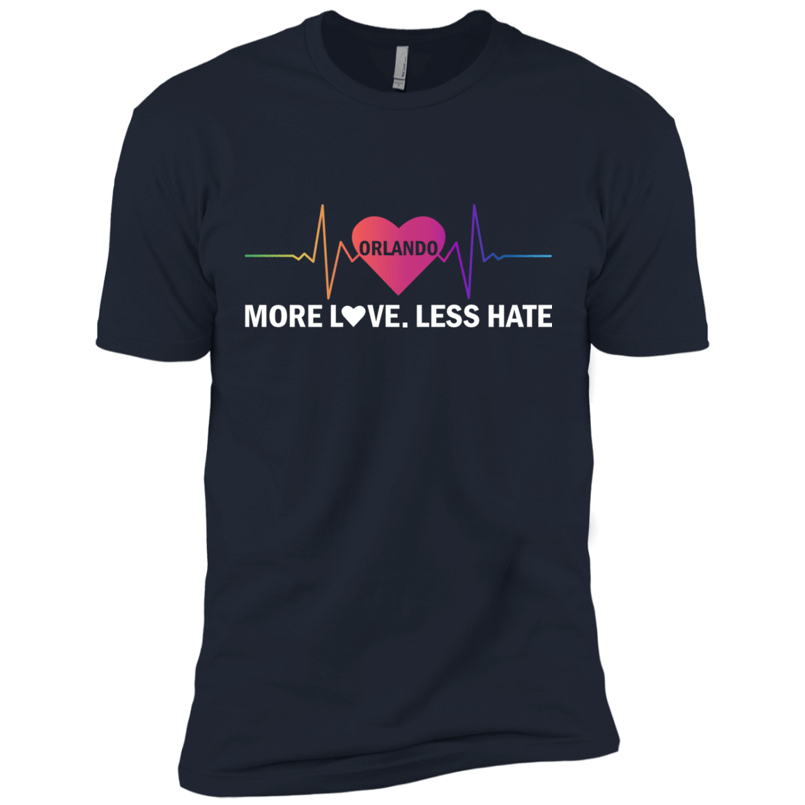 More Love Less Hate - Orlando-T-Shirt & Hoodie-Premium T-Shirt-Midnight Navy