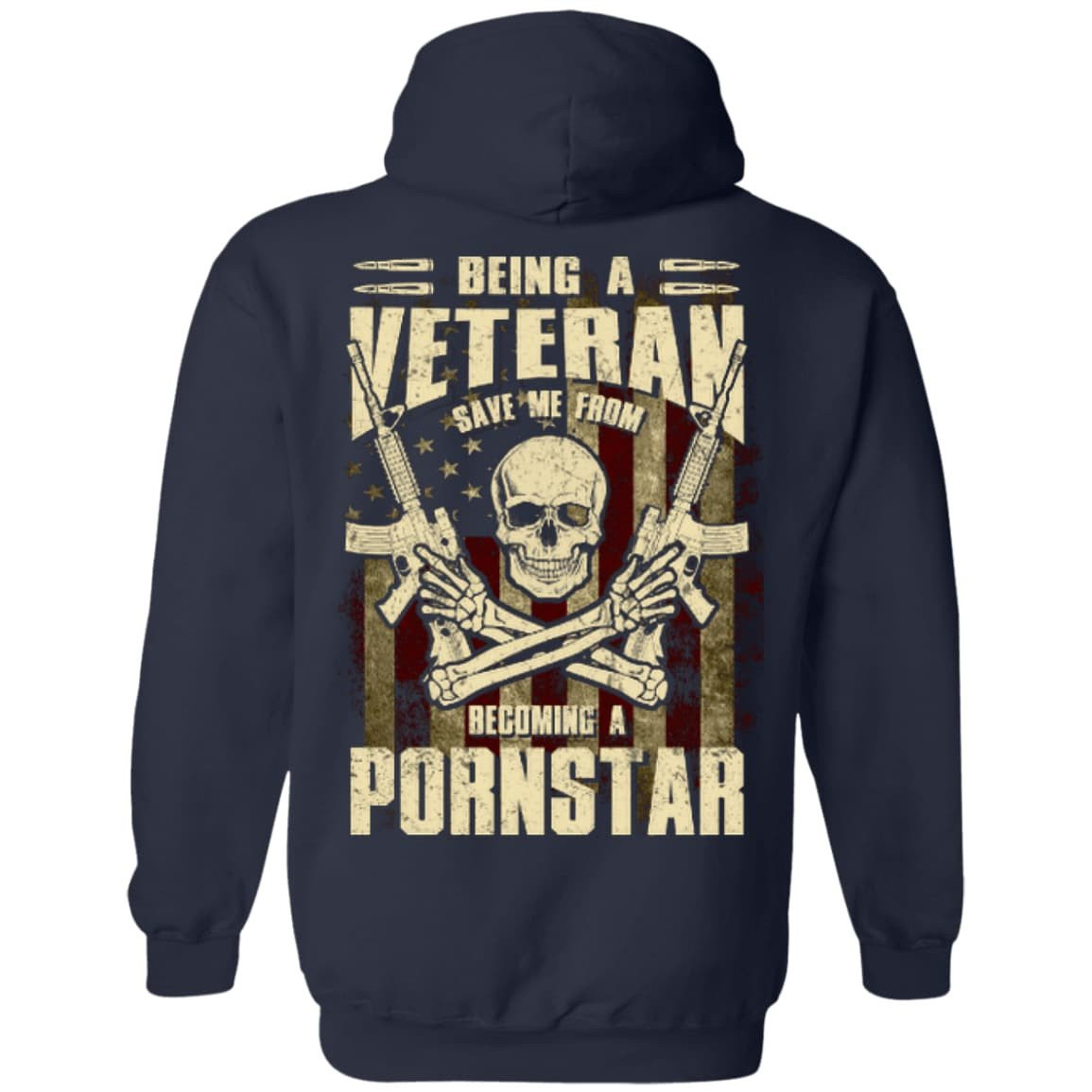 BEING A VETERAN-T-Shirt & Hoodie-Pullover Hoodie-Navy