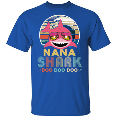 Retro Vintage Nana Shark Doo Doo Doo-T-Shirt & Hoodie-Classic T-Shirt-Royal