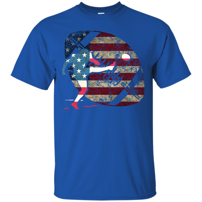 Kicker Football America Flag-T-Shirt & Hoodie-Classic T-Shirt-Royal