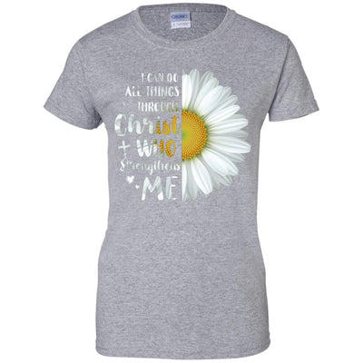 I Can Do All Things Through Christ Philippians 4:13-T-Shirt & Hoodie-Women's T-Shirt-Sport Grey