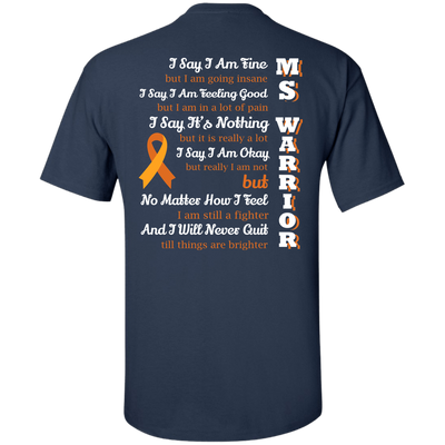 Multiple Sclerosis Warrior-T-Shirt & Hoodie-Classic T-Shirt-Navy
