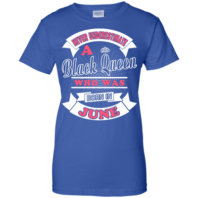 Never Underestimate A Black Queen Who Was Born In June-T-Shirt & Hoodie-Women's T-Shirt-Royal