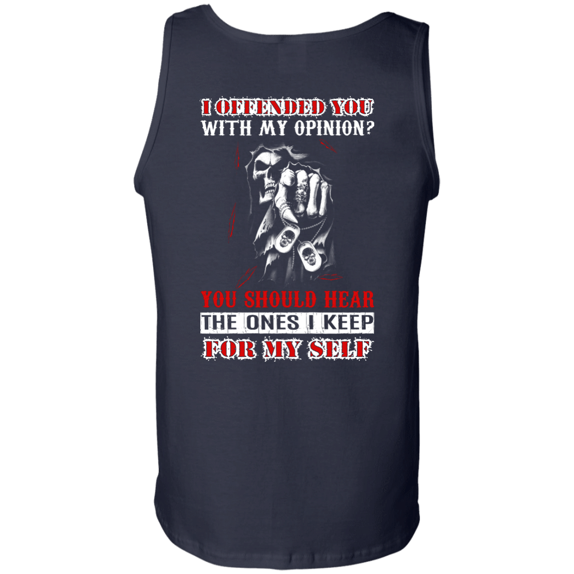 I Offended You With My Opinion-T-Shirt & Hoodie-Unisex Tank-Navy