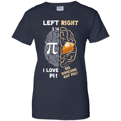 Pi Day Left Vs Right Brain Pie Math Gift-T-Shirt & Hoodie-Women's T-Shirt-Navy