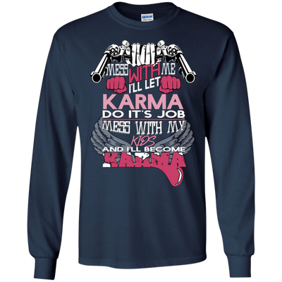 I WILL BECOME KARMA-T-Shirt & Hoodie-Long Sleeve T-Shirt-Navy