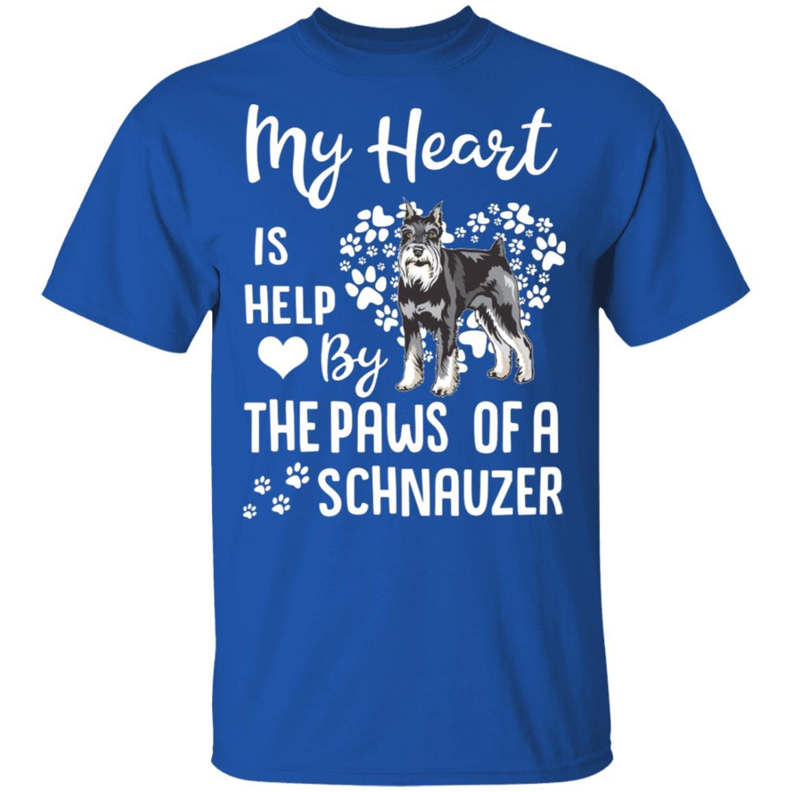 My Heart Is Held By The Paws Of A Schnauzer Lover-T-Shirt & Hoodie-Classic T-Shirt-Royal