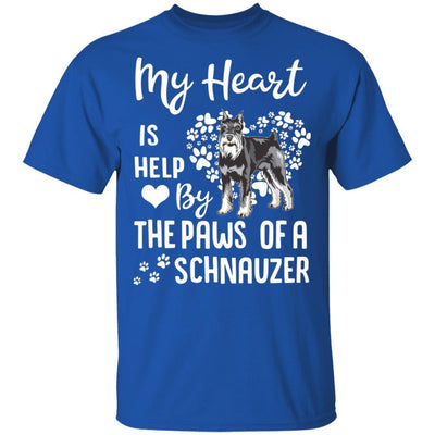 My Heart Is Held By The Paws Of A Schnauzer Lover-T-Shirt & Hoodie-Classic T-Shirt-Royal