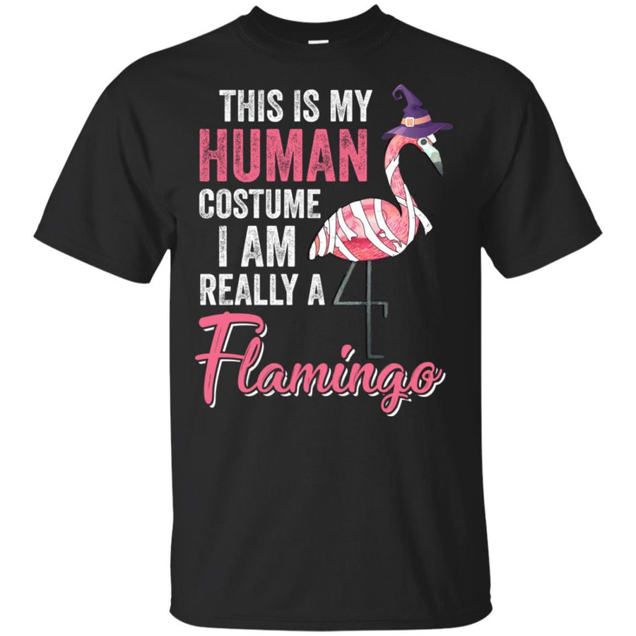 This Is My Human Costume Im Really Flamingo Halloween-T-Shirt & Hoodie-Classic T-Shirt-Black