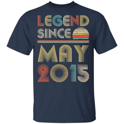 Legend Since May 2015 Vintage 6th Birthday Gifts Youth-Youth Shirt-Youth T-Shirt-Navy