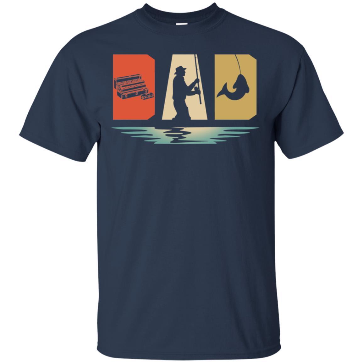 Vintage Fishing Dad Father's Day Gift-T-Shirt & Hoodie-Classic T-Shirt-Navy