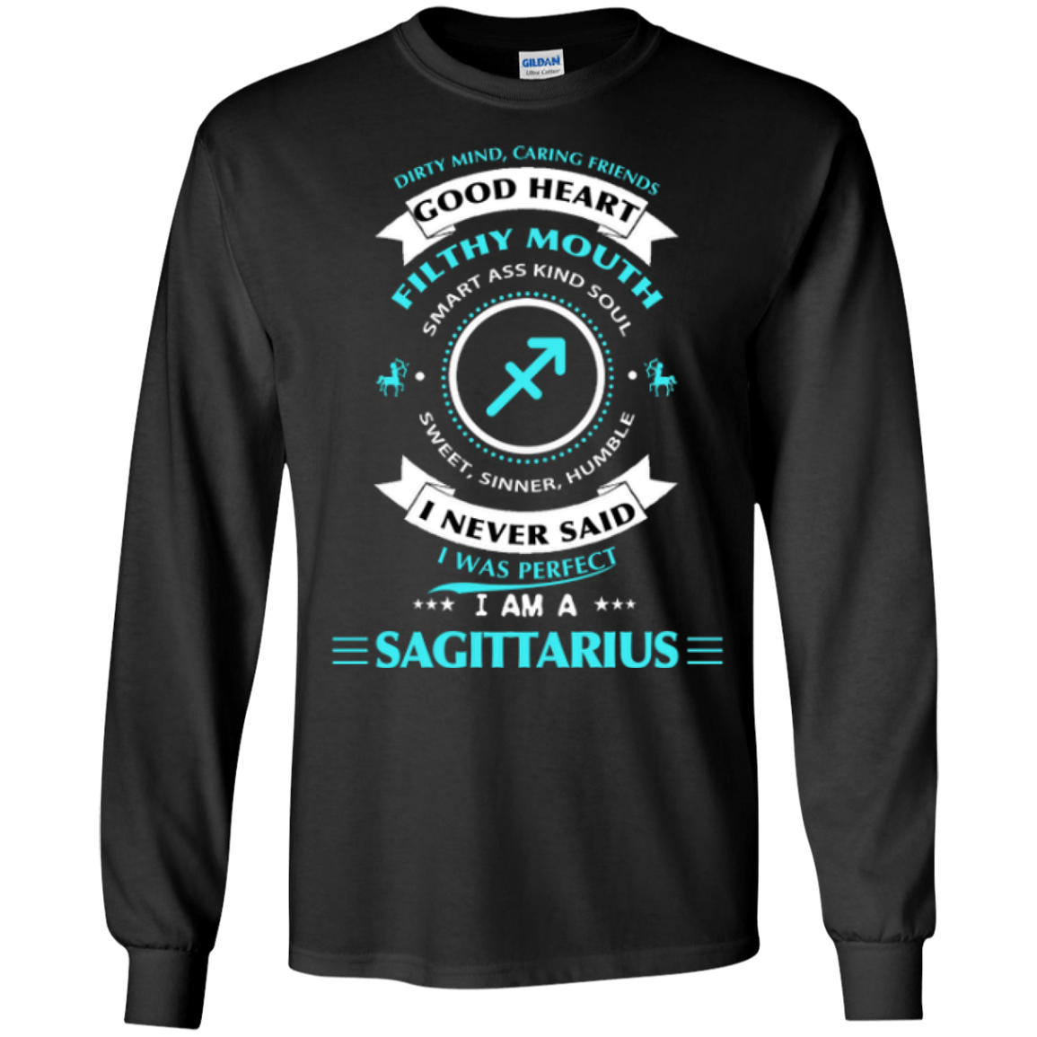 I'm A Sagittarius-T-Shirt & Hoodie-Long Sleeve T-Shirt-Black