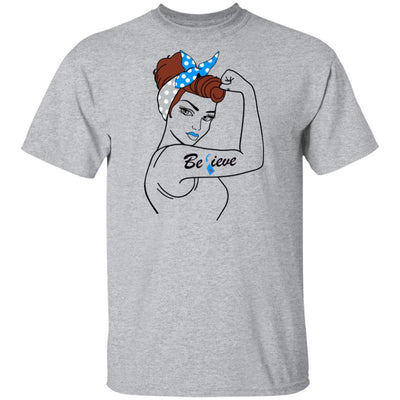 Support Diabetes Awareness Warrior Believe-T-Shirt & Hoodie-Classic T-Shirt-Sport Grey
